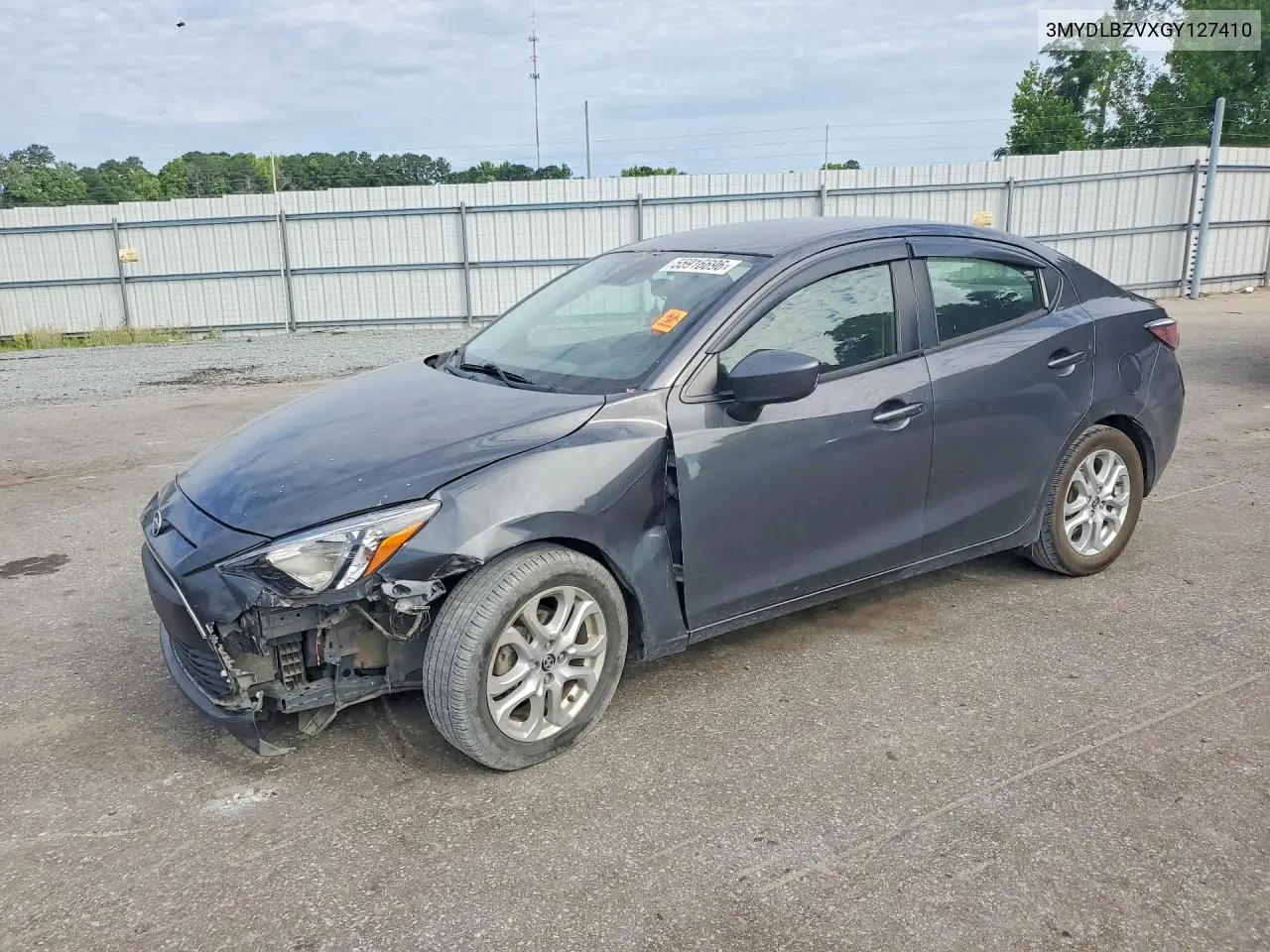 2016 Scion Ia Base VIN: 3MYDLBZVXGY127410 Lot: 55916696