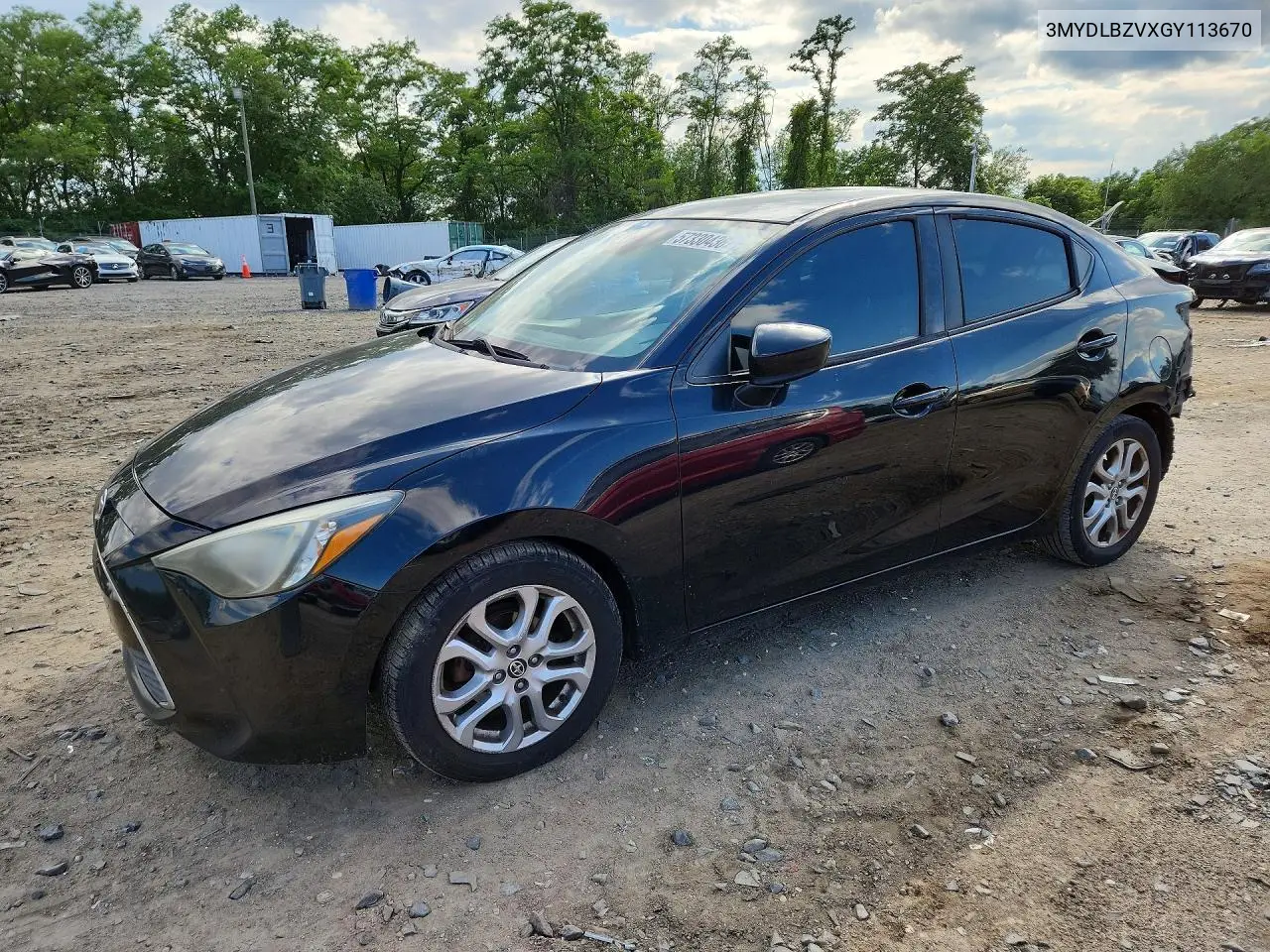 2016 Scion Ia Base VIN: 3MYDLBZVXGY113670 Lot: 57330436