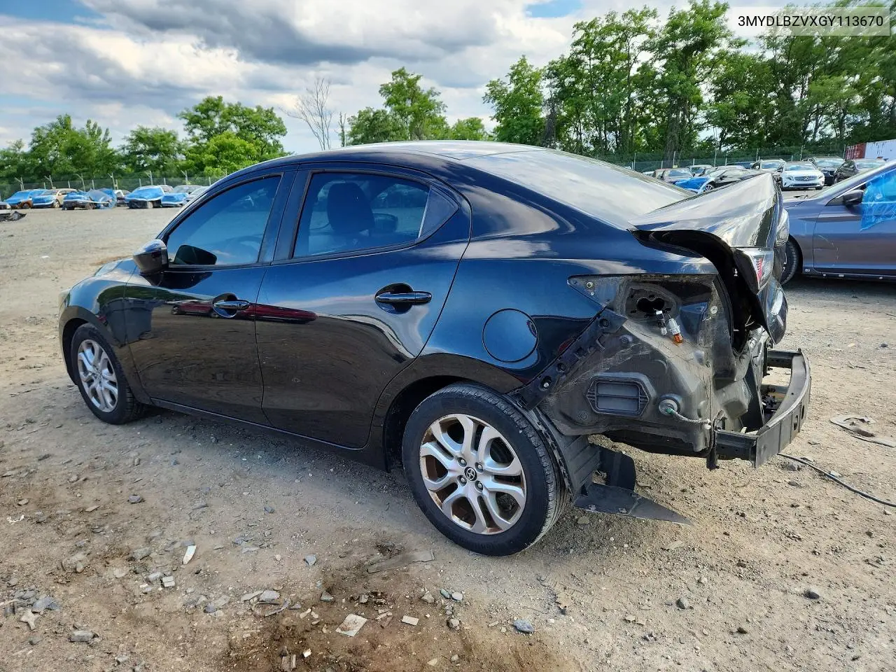 2016 Scion Ia Base VIN: 3MYDLBZVXGY113670 Lot: 57330436