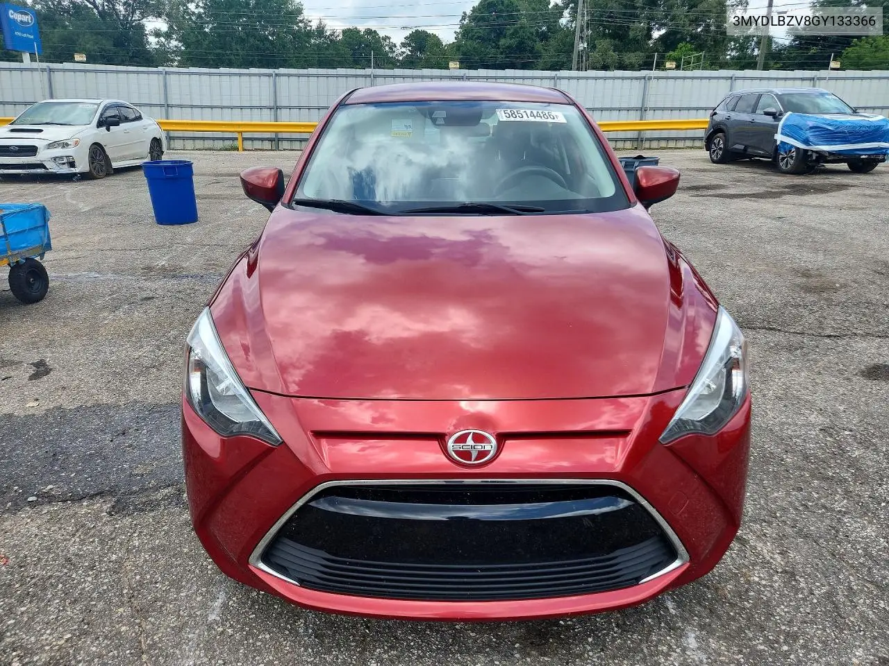 2016 Scion Ia Base VIN: 3MYDLBZV8GY133366 Lot: 58514486