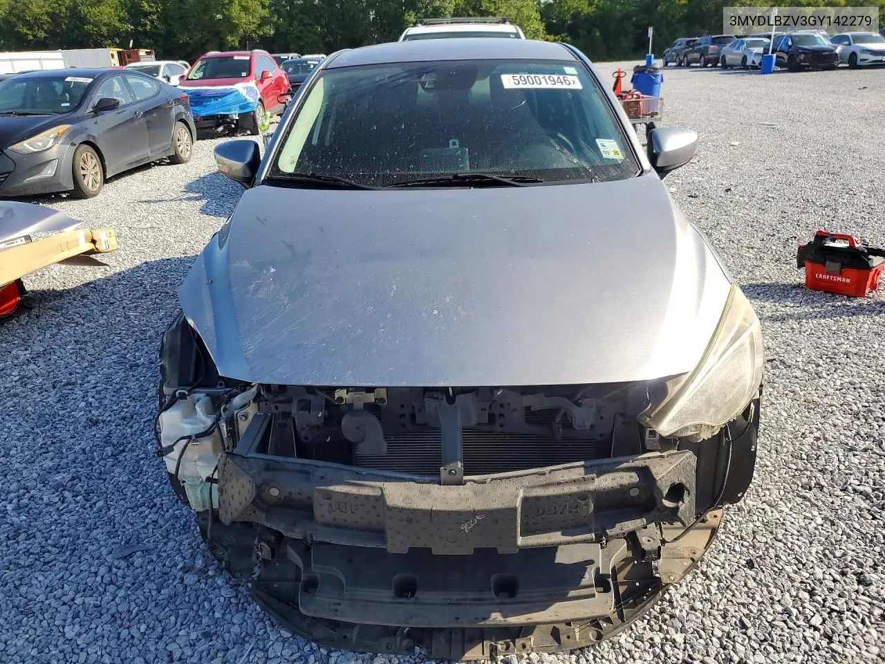 2016 Scion Ia Base VIN: 3MYDLBZV3GY142279 Lot: 59001946