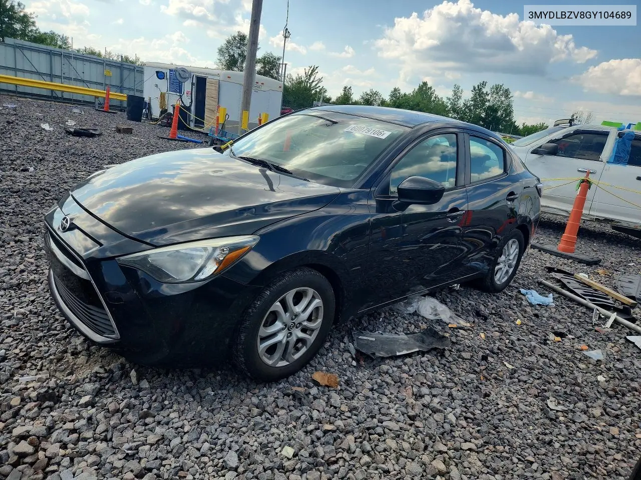 2016 Scion Ia Base VIN: 3MYDLBZV8GY104689 Lot: 60079106
