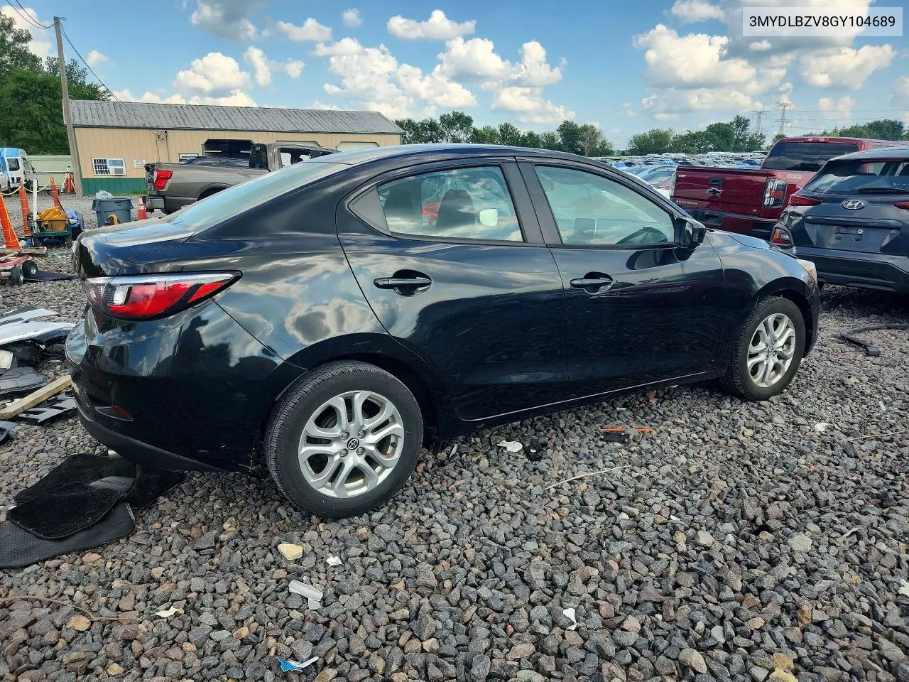 2016 Scion Ia Base VIN: 3MYDLBZV8GY104689 Lot: 60079106