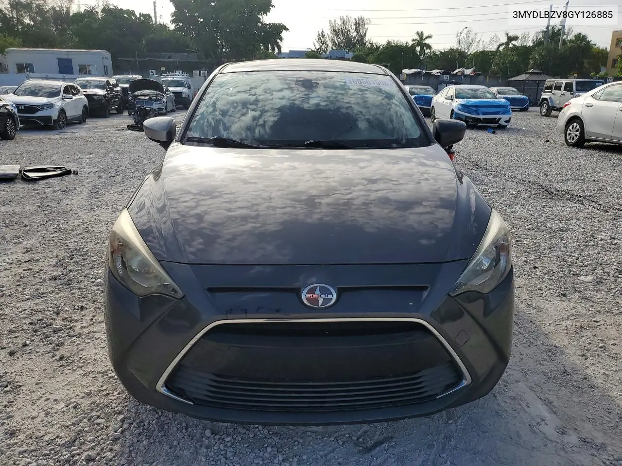 2016 Scion Ia Base VIN: 3MYDLBZV8GY126885 Lot: 60501506