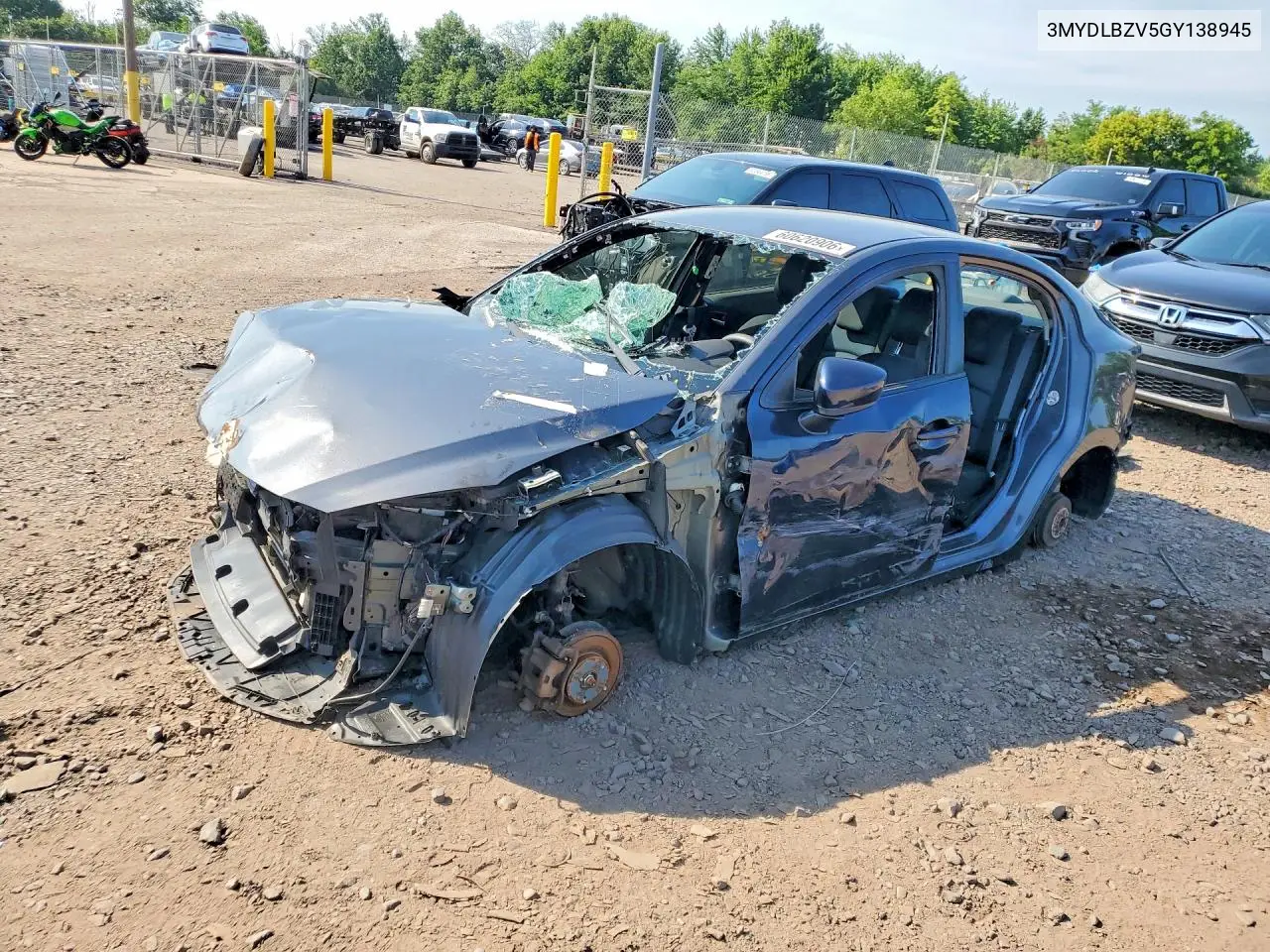 2016 Scion Ia Base VIN: 3MYDLBZV5GY138945 Lot: 60620906