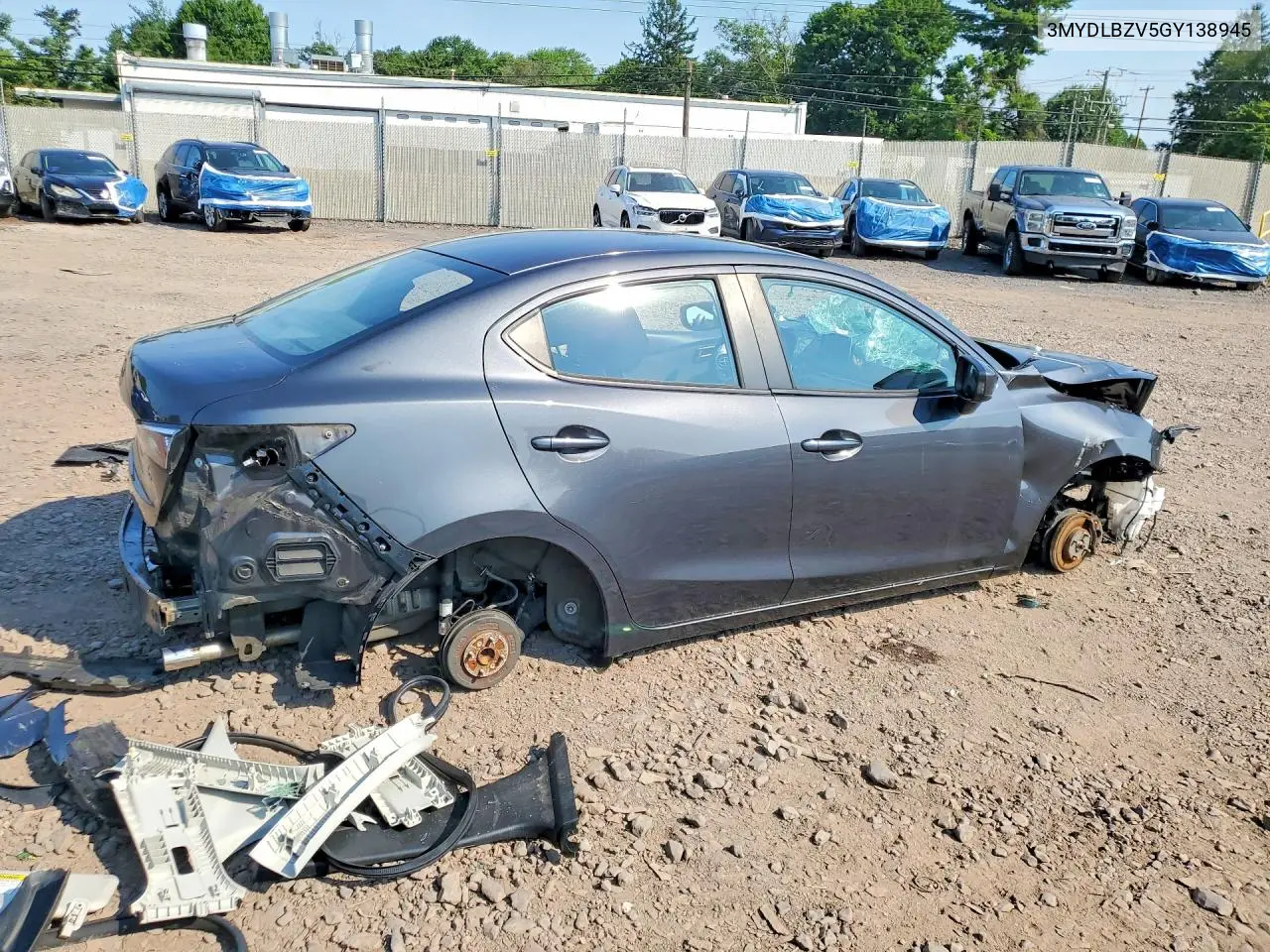 2016 Scion Ia Base VIN: 3MYDLBZV5GY138945 Lot: 60620906