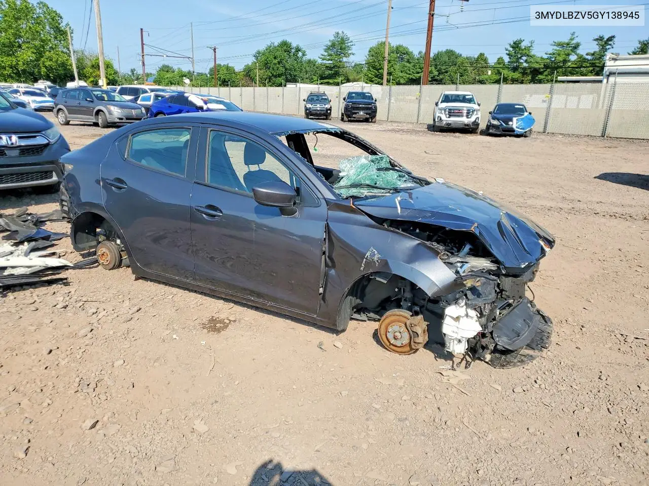 2016 Scion Ia Base VIN: 3MYDLBZV5GY138945 Lot: 60620906