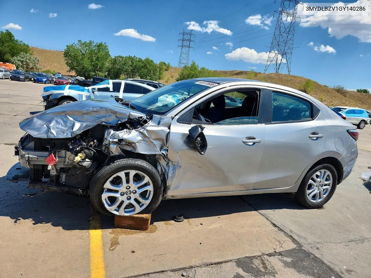 2016 Scion Ia Base VIN: 3MYDLBZV1GY140286 Lot: 60970686