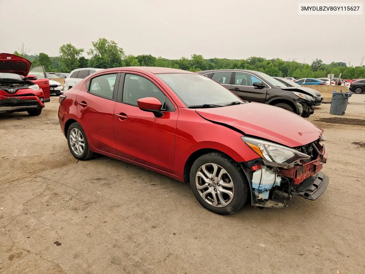 2016 Scion Ia Base VIN: 3MYDLBZV8GY115627 Lot: 61125716