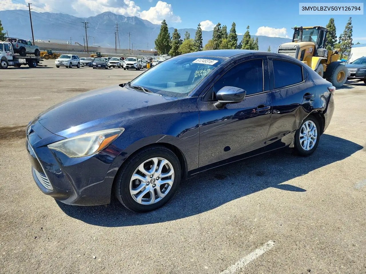 2016 Scion Ia Base VIN: 3MYDLBZV5GY126794 Lot: 61248316