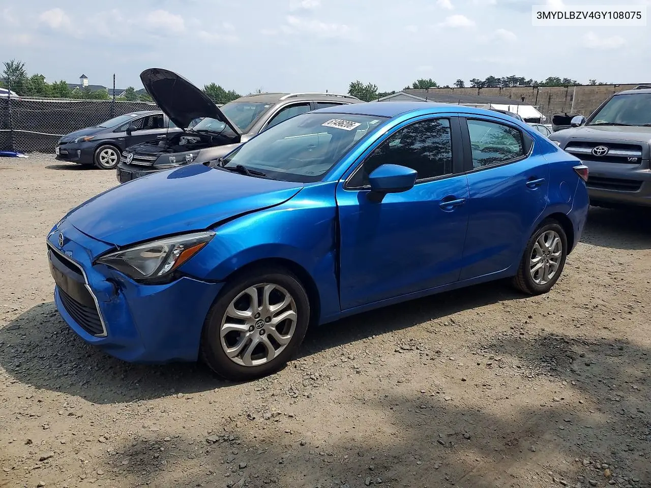 2016 Scion Ia Base VIN: 3MYDLBZV4GY108075 Lot: 61496206