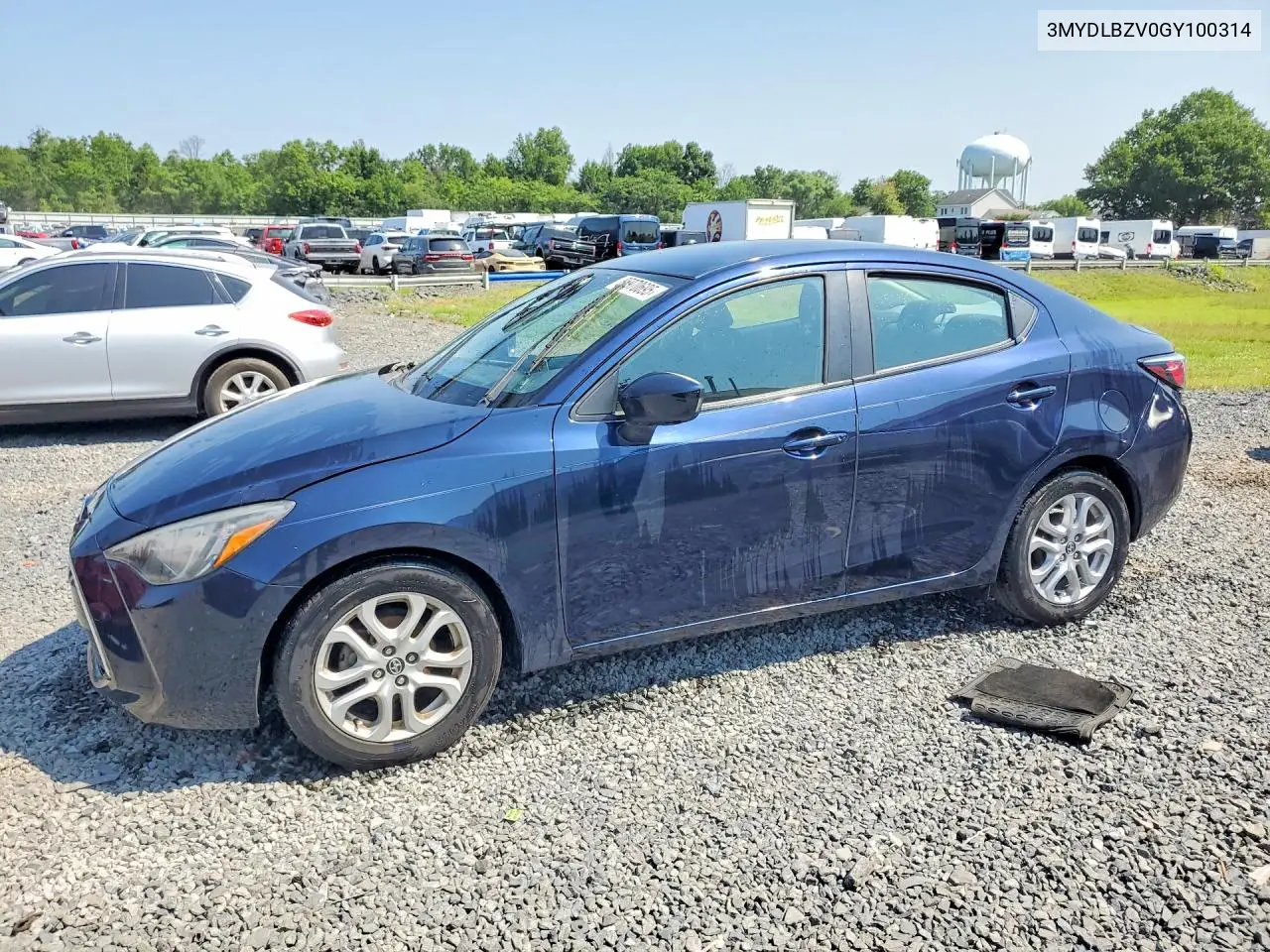 2016 Scion Ia Base VIN: 3MYDLBZV0GY100314 Lot: 85970695
