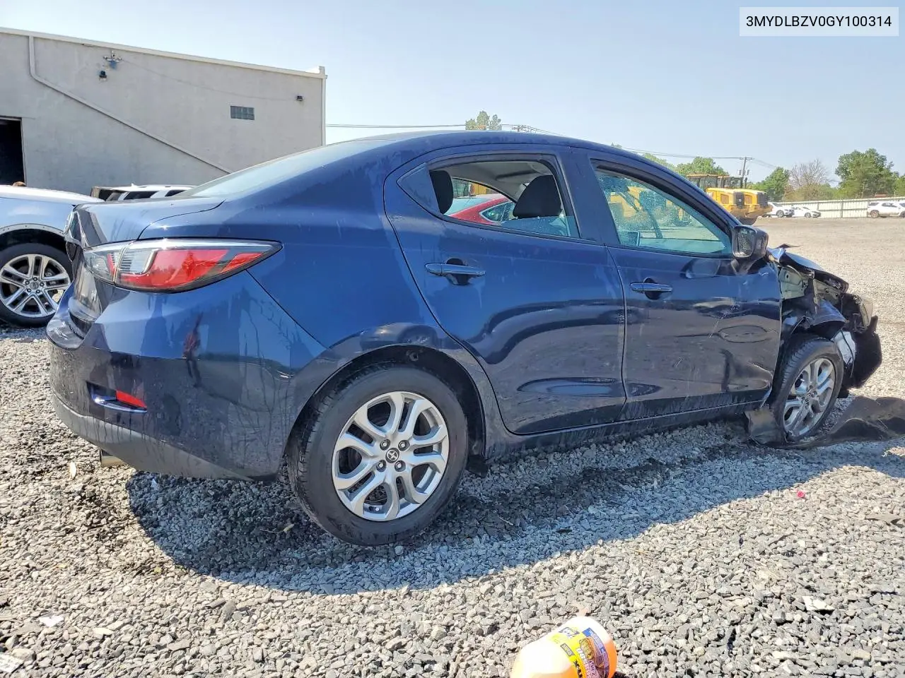2016 Scion Ia Base VIN: 3MYDLBZV0GY100314 Lot: 85970695