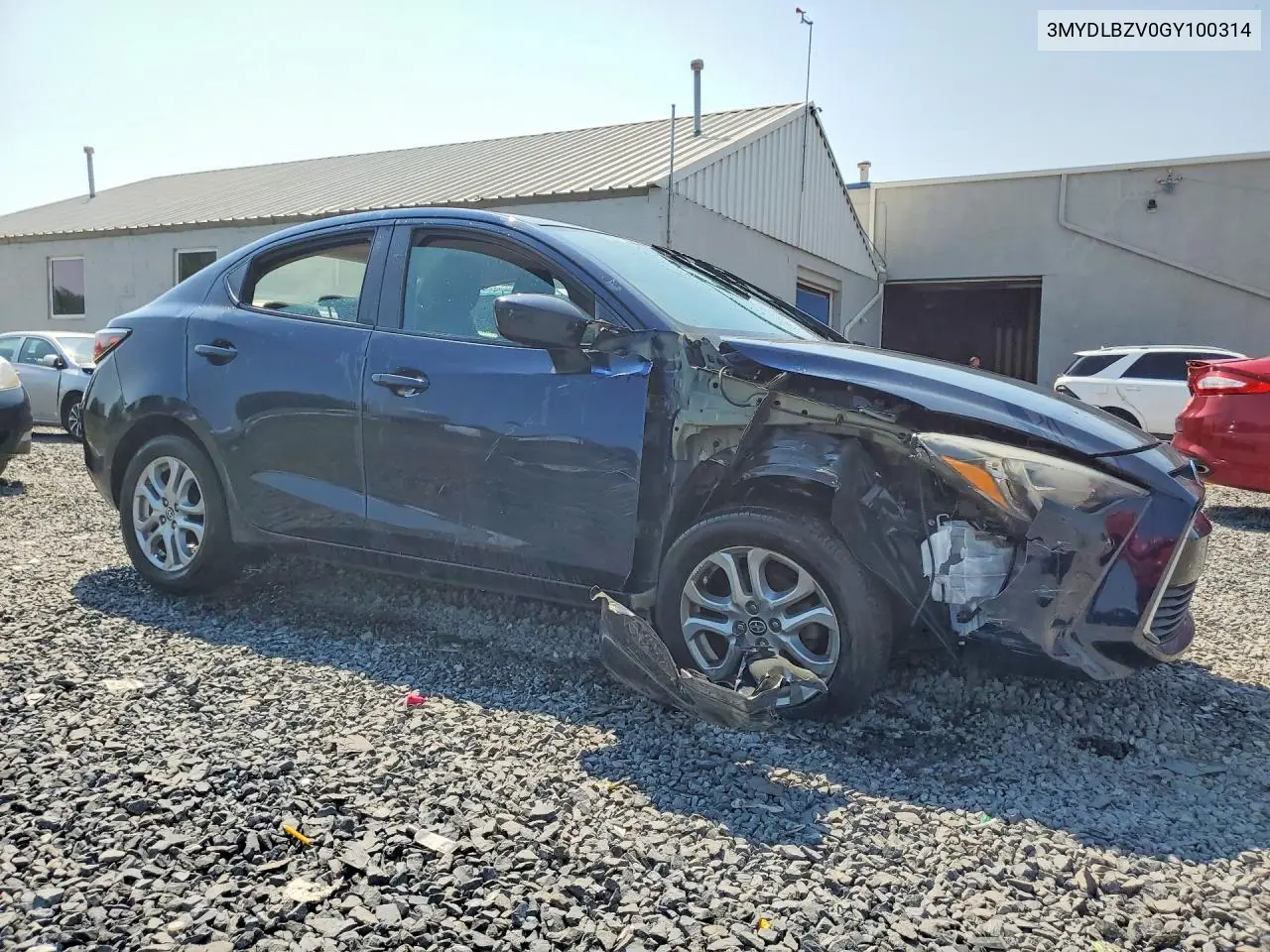 2016 Scion Ia Base VIN: 3MYDLBZV0GY100314 Lot: 85970695