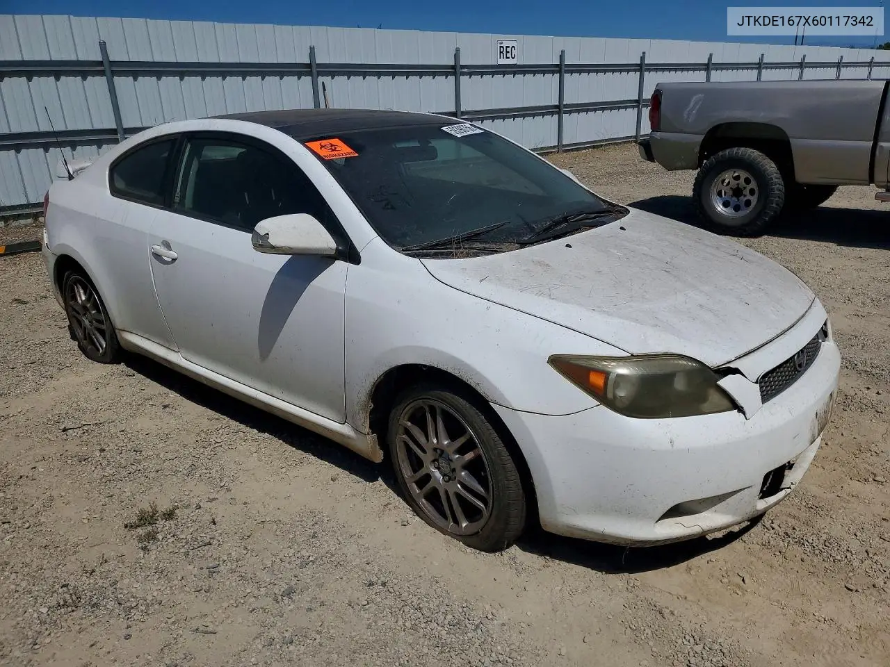 2006 Scion Tc Base VIN: JTKDE167X60117342 Lot: 59398756