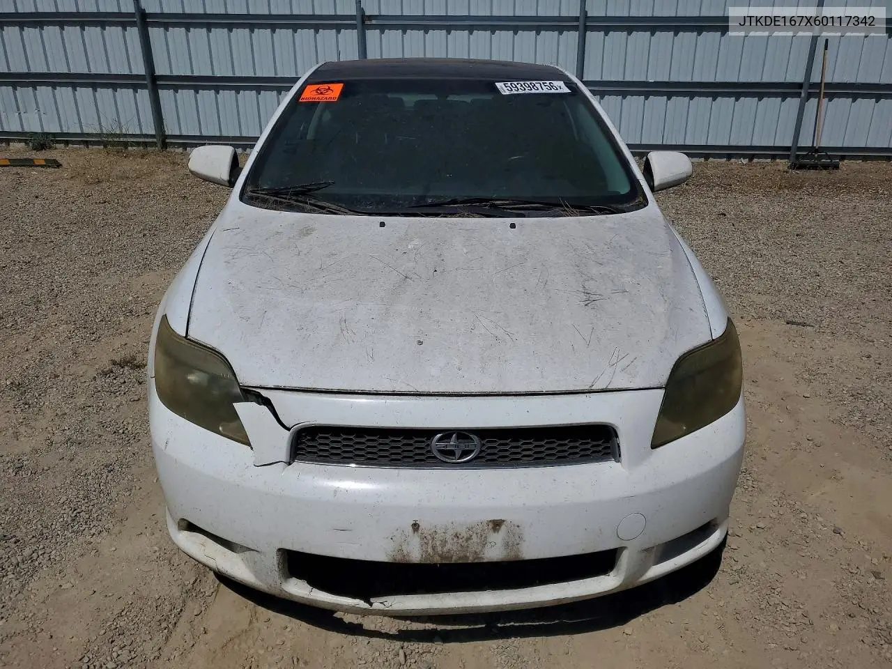 2006 Scion Tc Base VIN: JTKDE167X60117342 Lot: 59398756