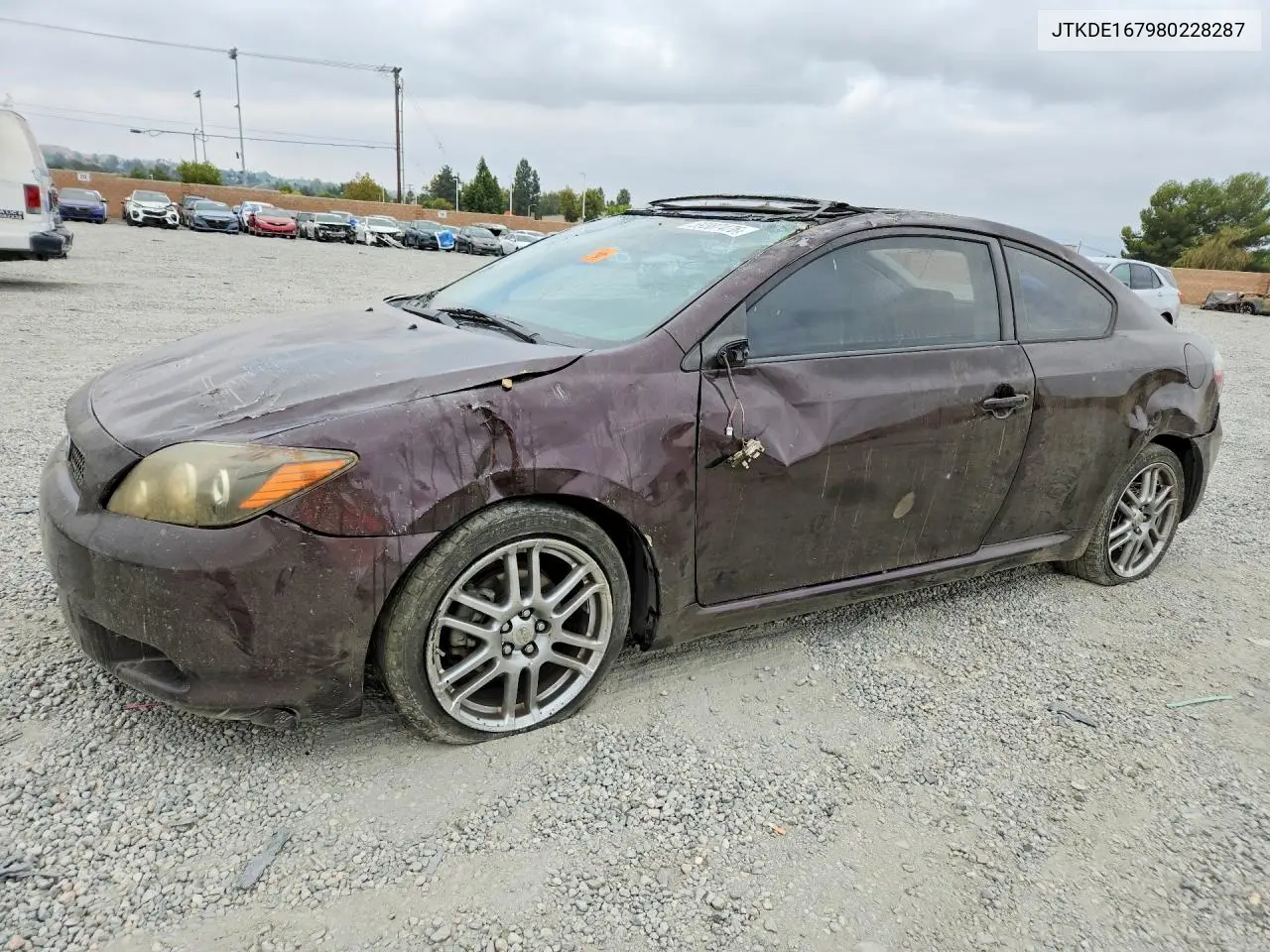 2008 Scion Tc Base VIN: JTKDE167980228287 Lot: 59387476
