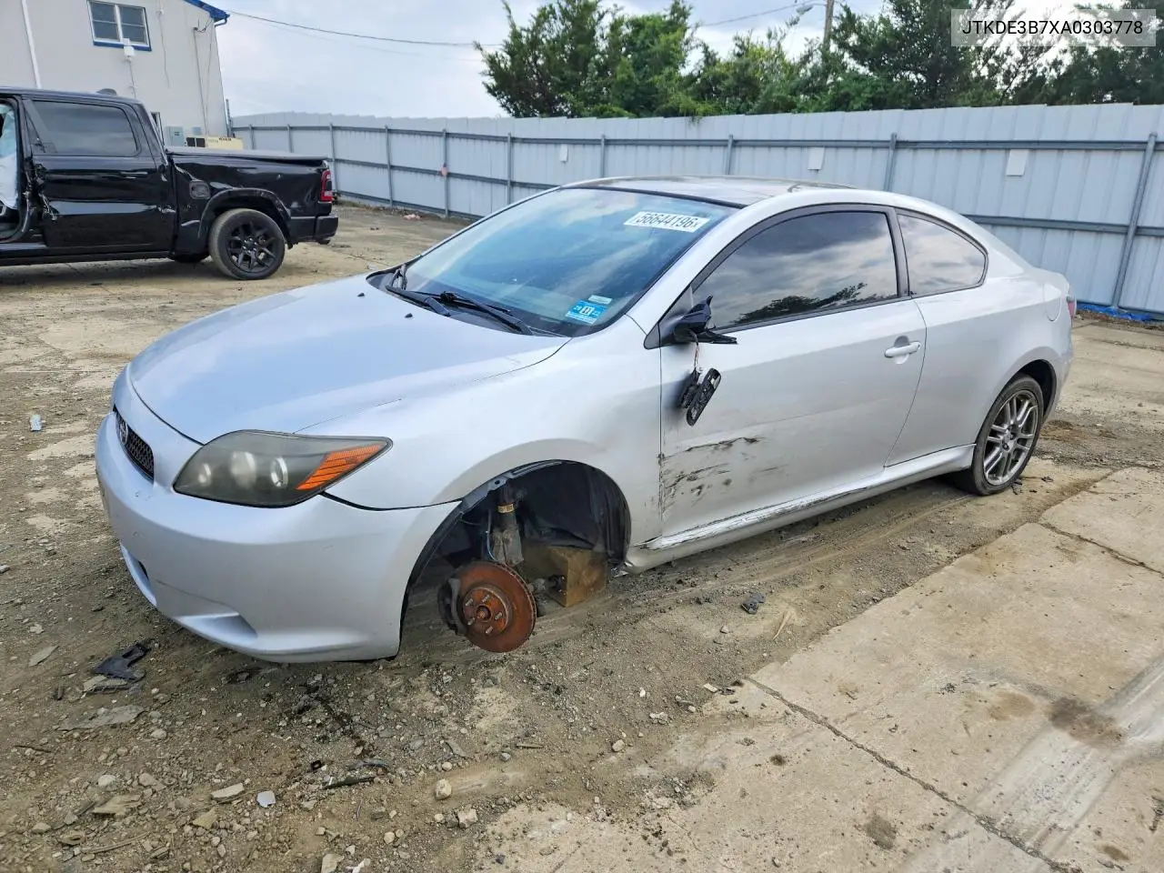 2010 Scion Tc Base VIN: JTKDE3B7XA0303778 Lot: 56644196