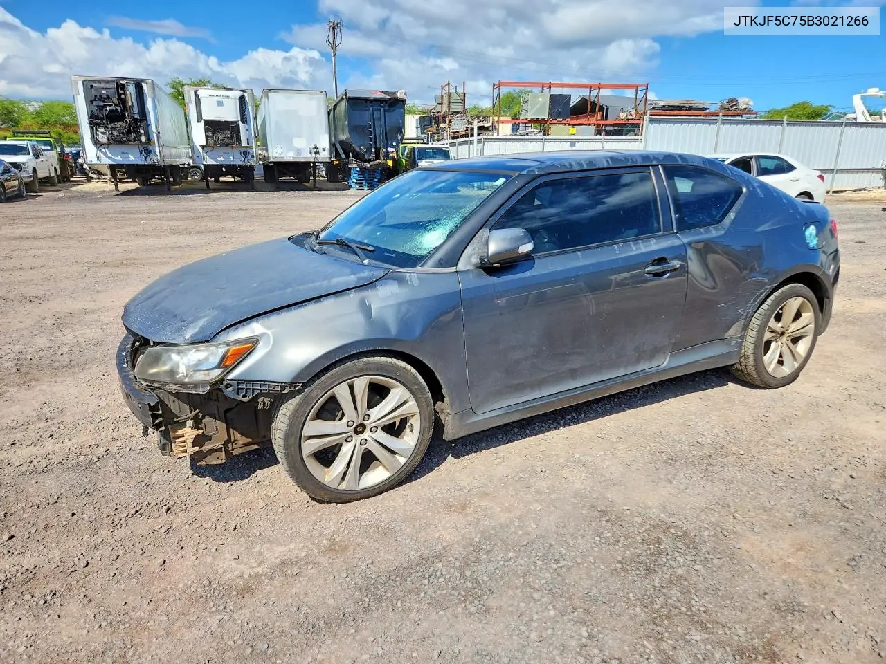 2011 Scion Tc Base VIN: JTKJF5C75B3021266 Lot: 61455666