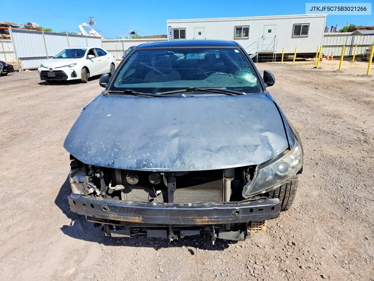 2011 Scion Tc Base VIN: JTKJF5C75B3021266 Lot: 61455666