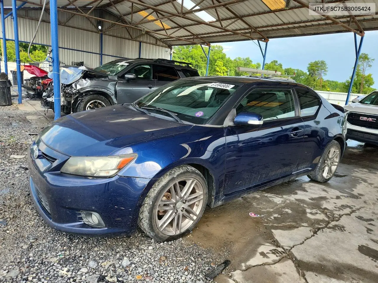 2011 Scion Tc Base VIN: JTKJF5C75B3005424 Lot: 61594906