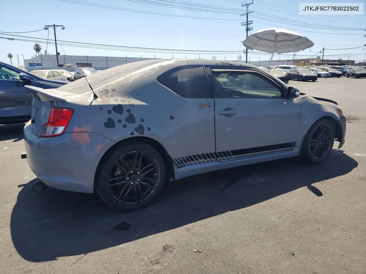 2011 Scion Tc Base VIN: JTKJF5C77B3022502 Lot: 61796456