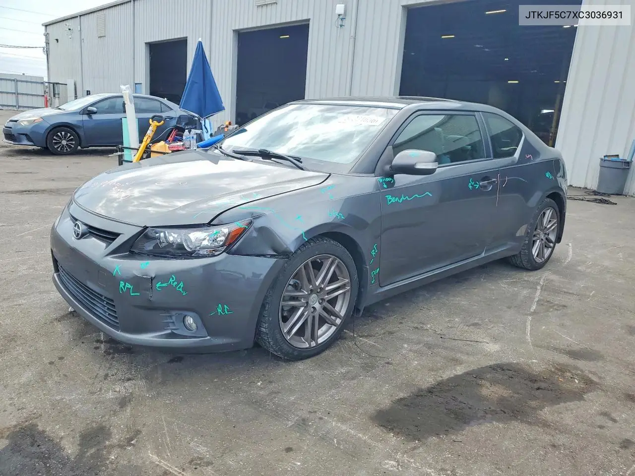 2012 Scion Tc Base VIN: JTKJF5C7XC3036931 Lot: 56331656