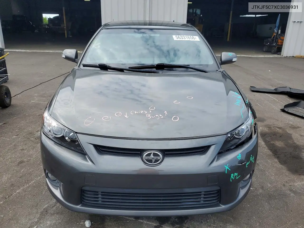 2012 Scion Tc Base VIN: JTKJF5C7XC3036931 Lot: 56331656