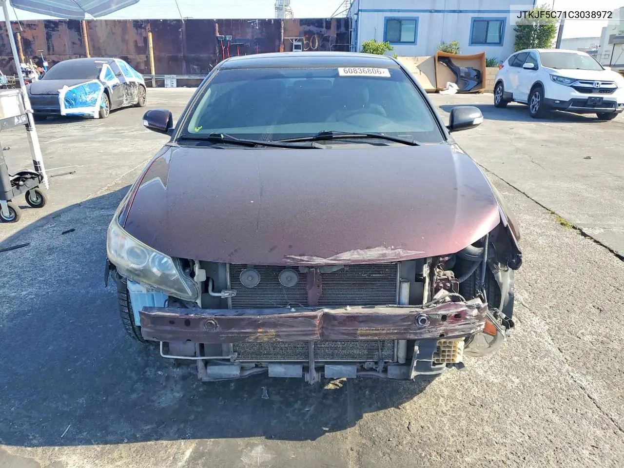 2012 Scion Tc Base VIN: JTKJF5C71C3038972 Lot: 60836806