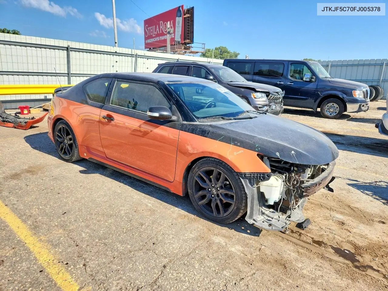 2015 Scion Tc VIN: JTKJF5C70FJ005378 Lot: 85970245