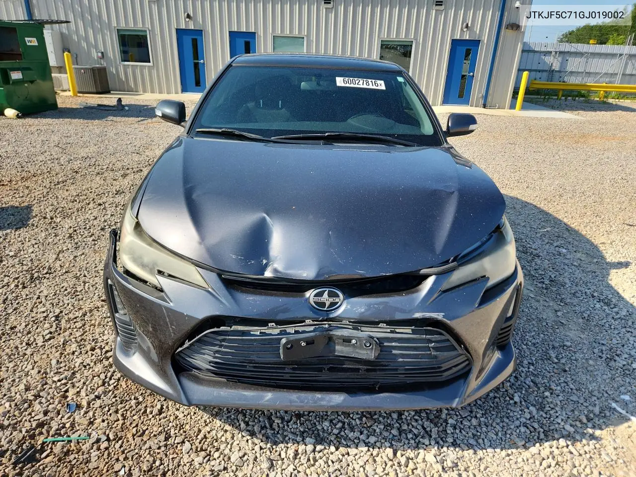 2016 Scion Tc Base VIN: JTKJF5C71GJ019002 Lot: 60027816