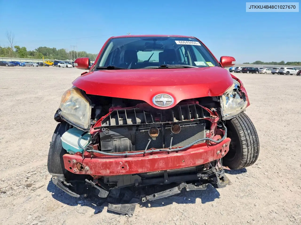 2012 Scion Xd Base VIN: JTKKU4B48C1027670 Lot: 60649466