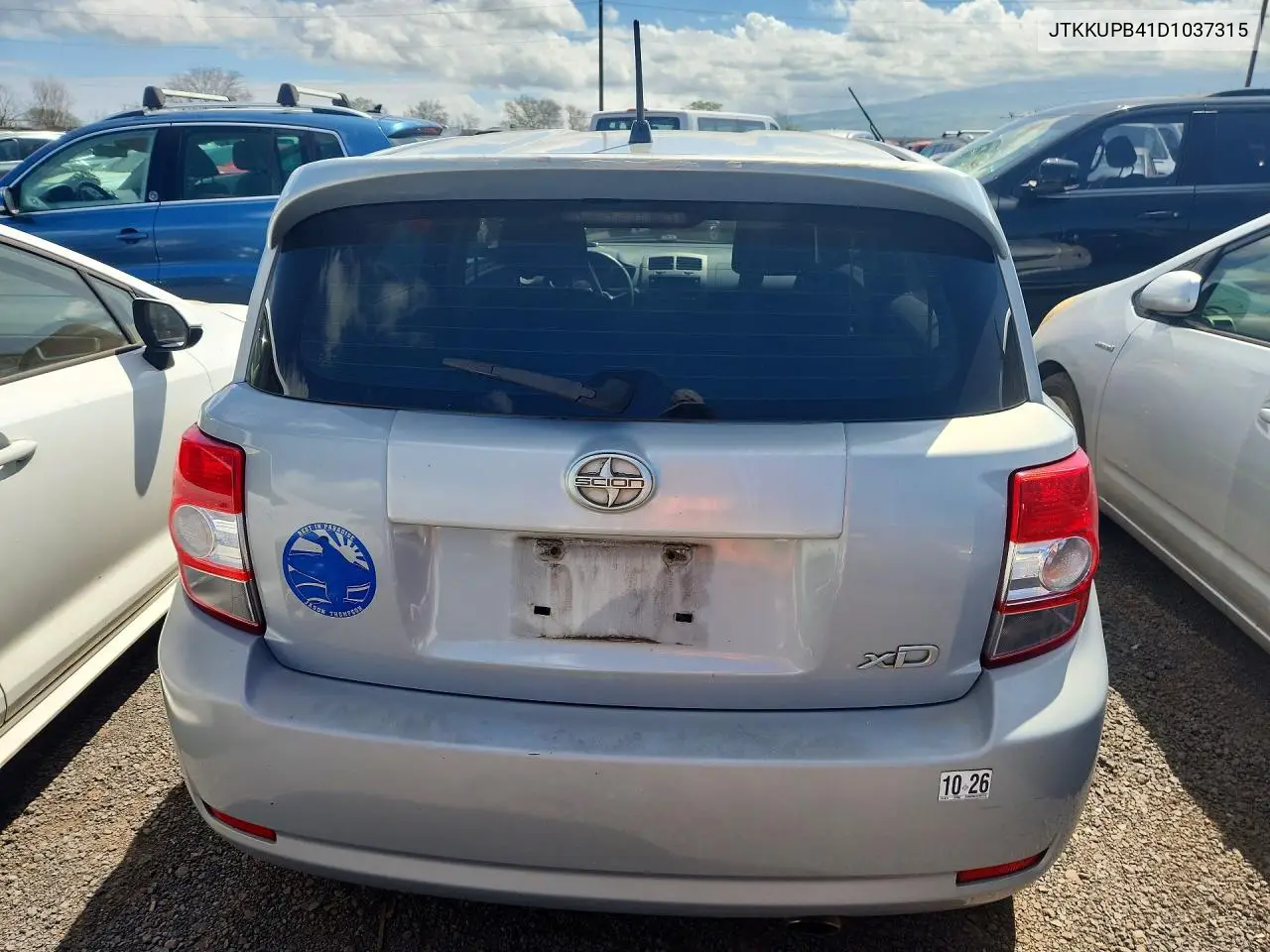 2013 Scion Xd Base VIN: JTKKUPB41D1037315 Lot: 49161126