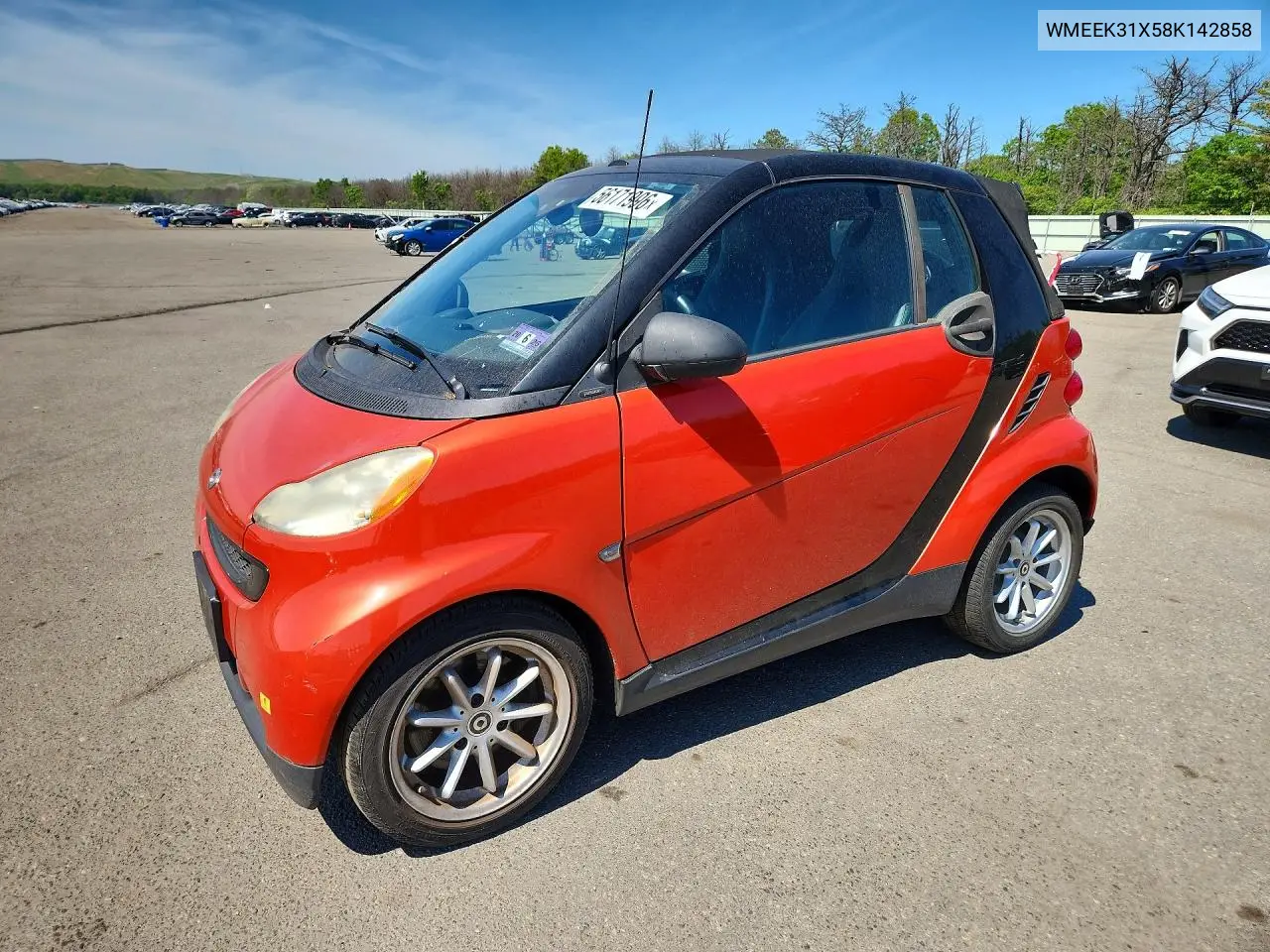 2008 Smart Fortwo Passion VIN: WMEEK31X58K142858 Lot: 56171996