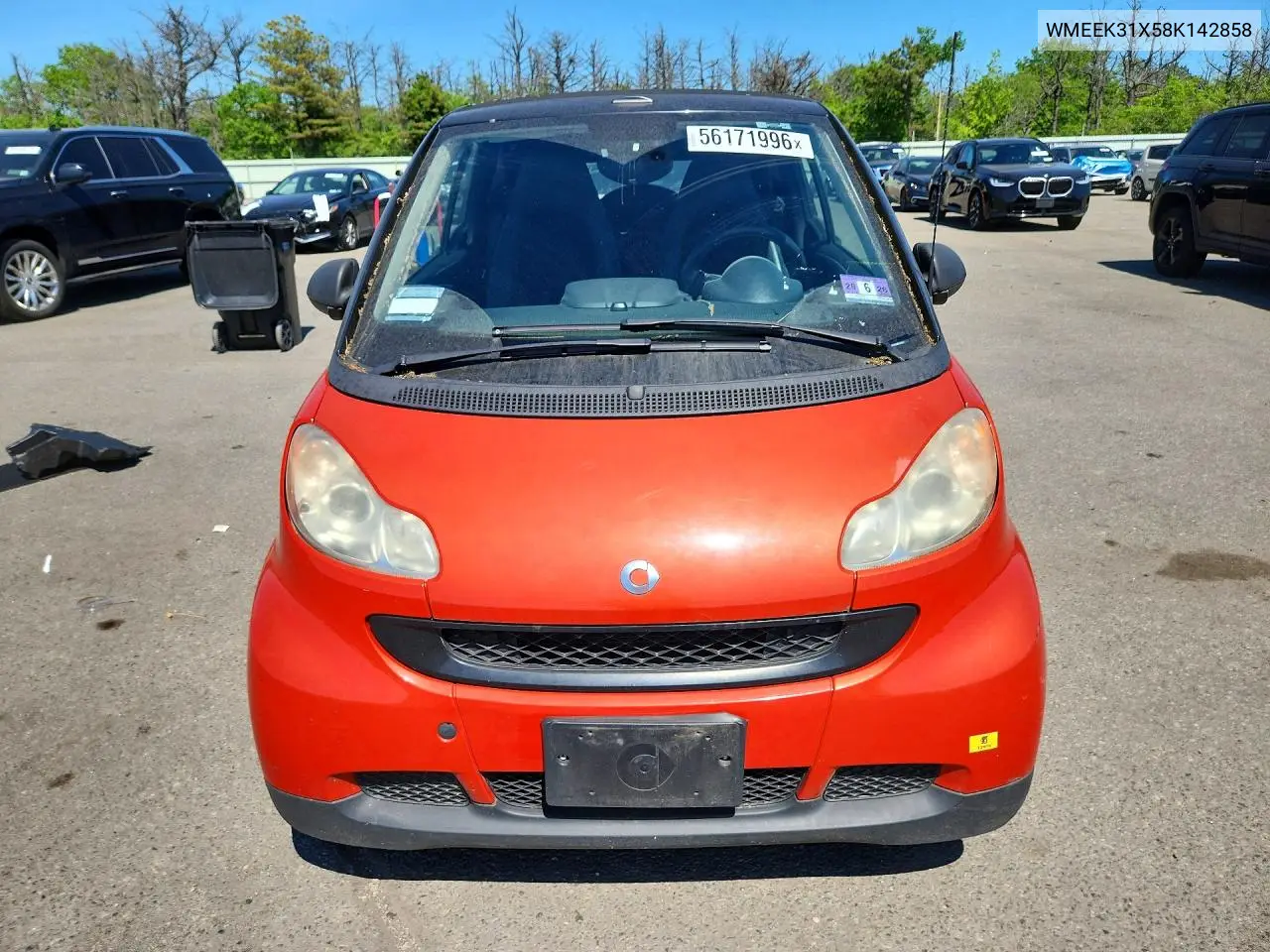 2008 Smart Fortwo Passion VIN: WMEEK31X58K142858 Lot: 56171996