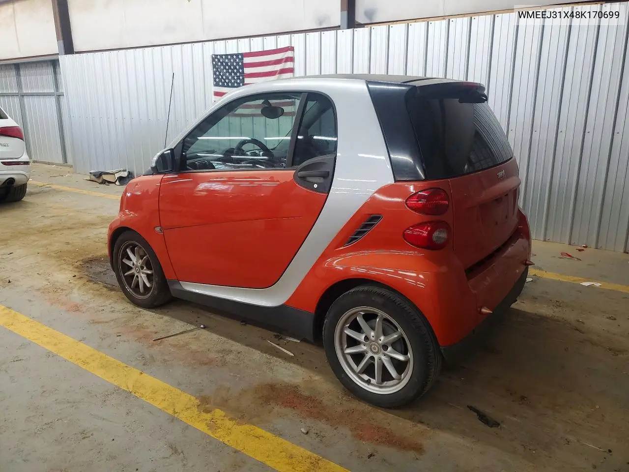2008 Smart Fortwo Pure VIN: WMEEJ31X48K170699 Lot: 56962236