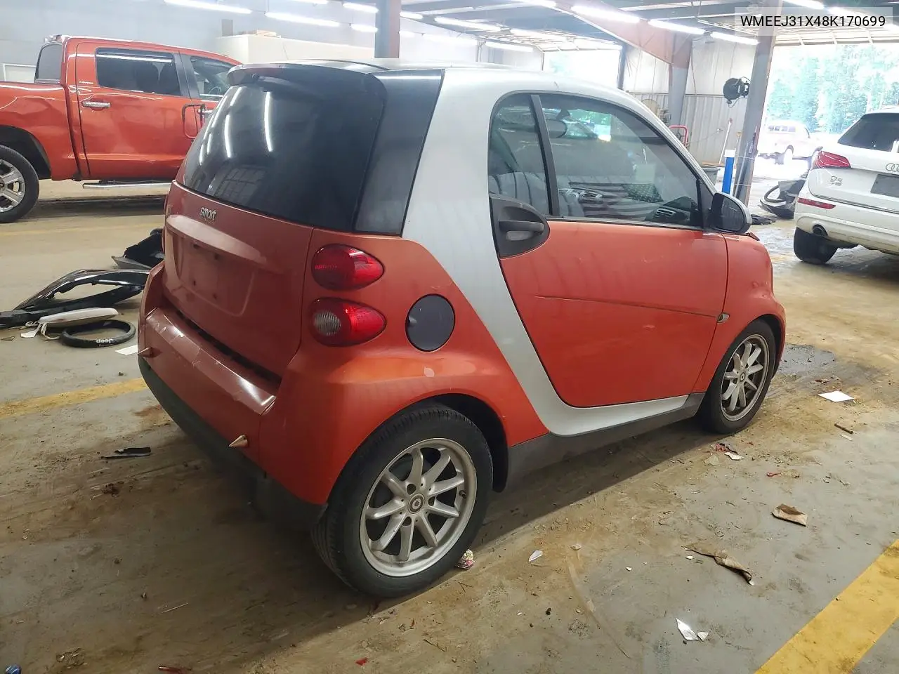 2008 Smart Fortwo Pure VIN: WMEEJ31X48K170699 Lot: 56962236