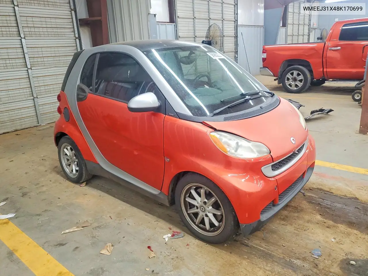 2008 Smart Fortwo Pure VIN: WMEEJ31X48K170699 Lot: 56962236