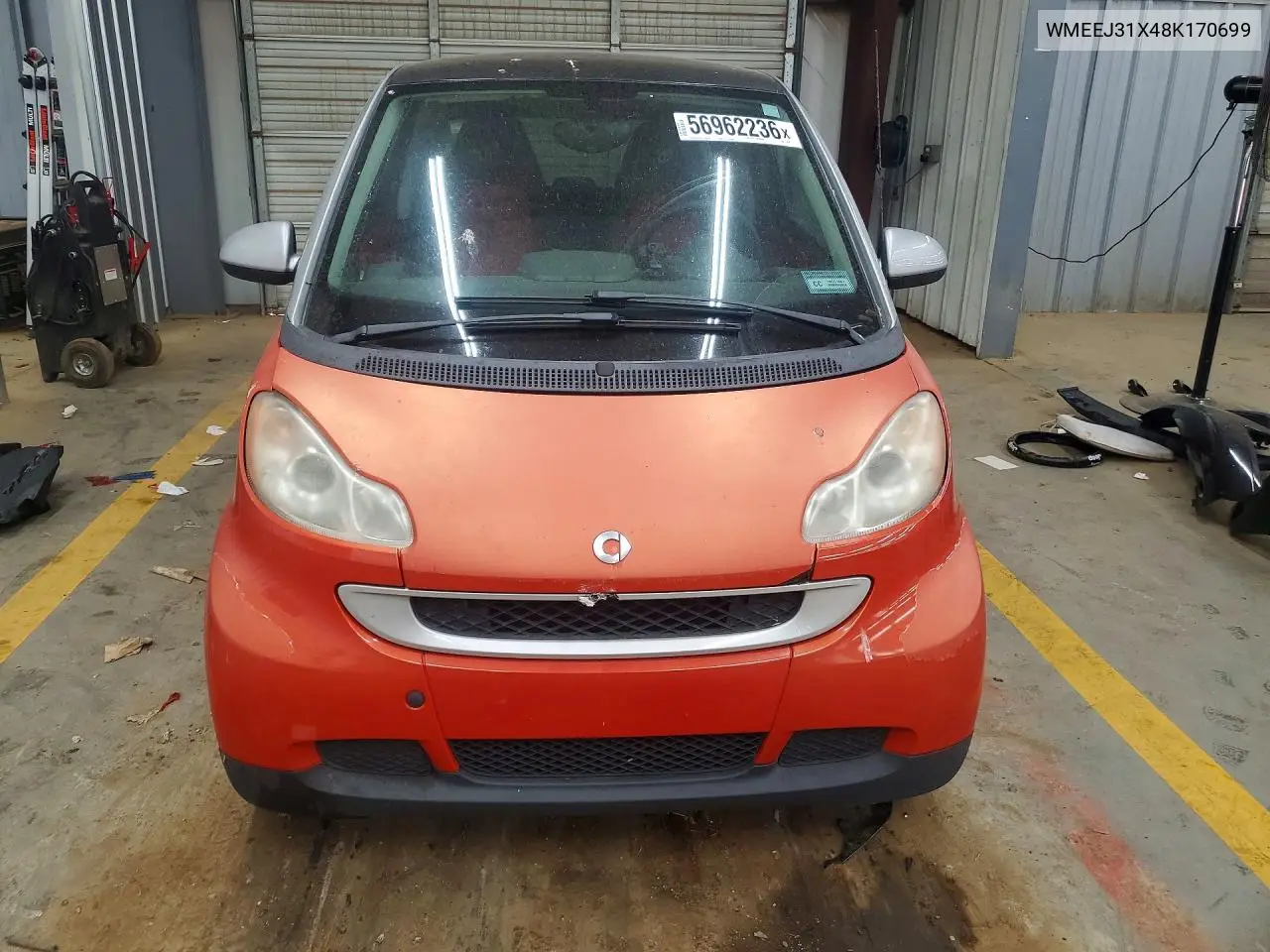 2008 Smart Fortwo Pure VIN: WMEEJ31X48K170699 Lot: 56962236