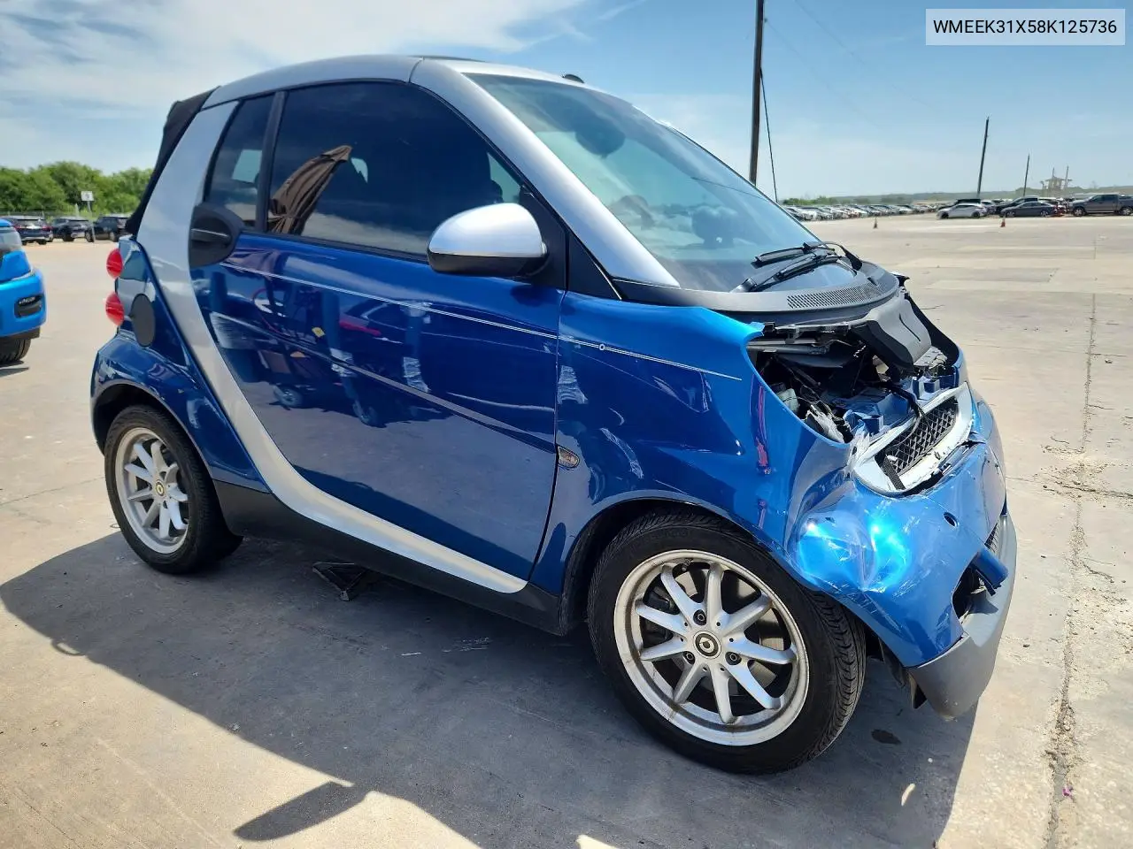 2008 Smart Fortwo Passion VIN: WMEEK31X58K125736 Lot: 58960936