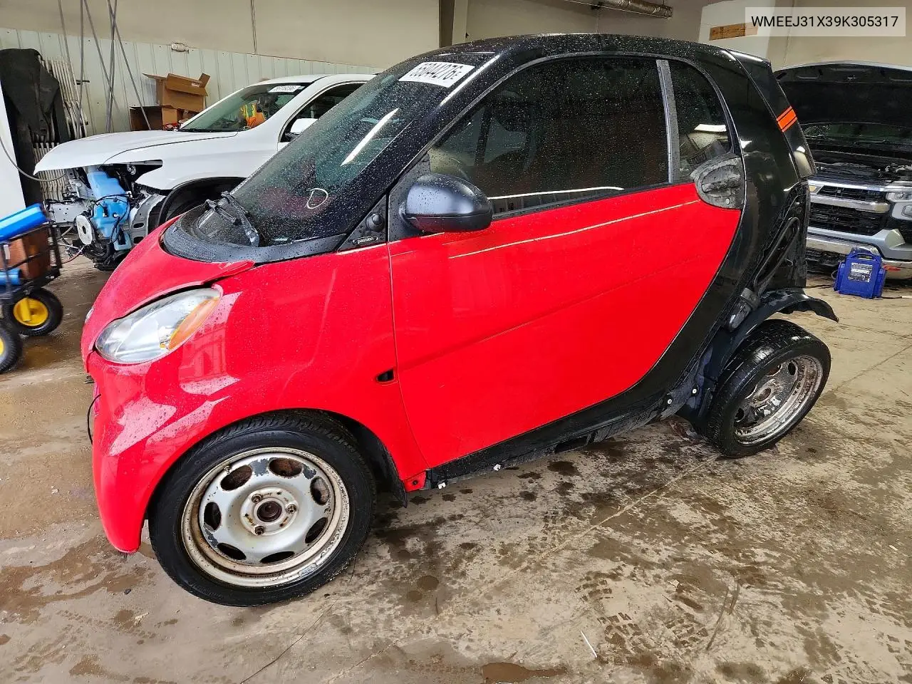 2009 Smart Fortwo Pure/Passion VIN: WMEEJ31X39K305317 Lot: 55044276