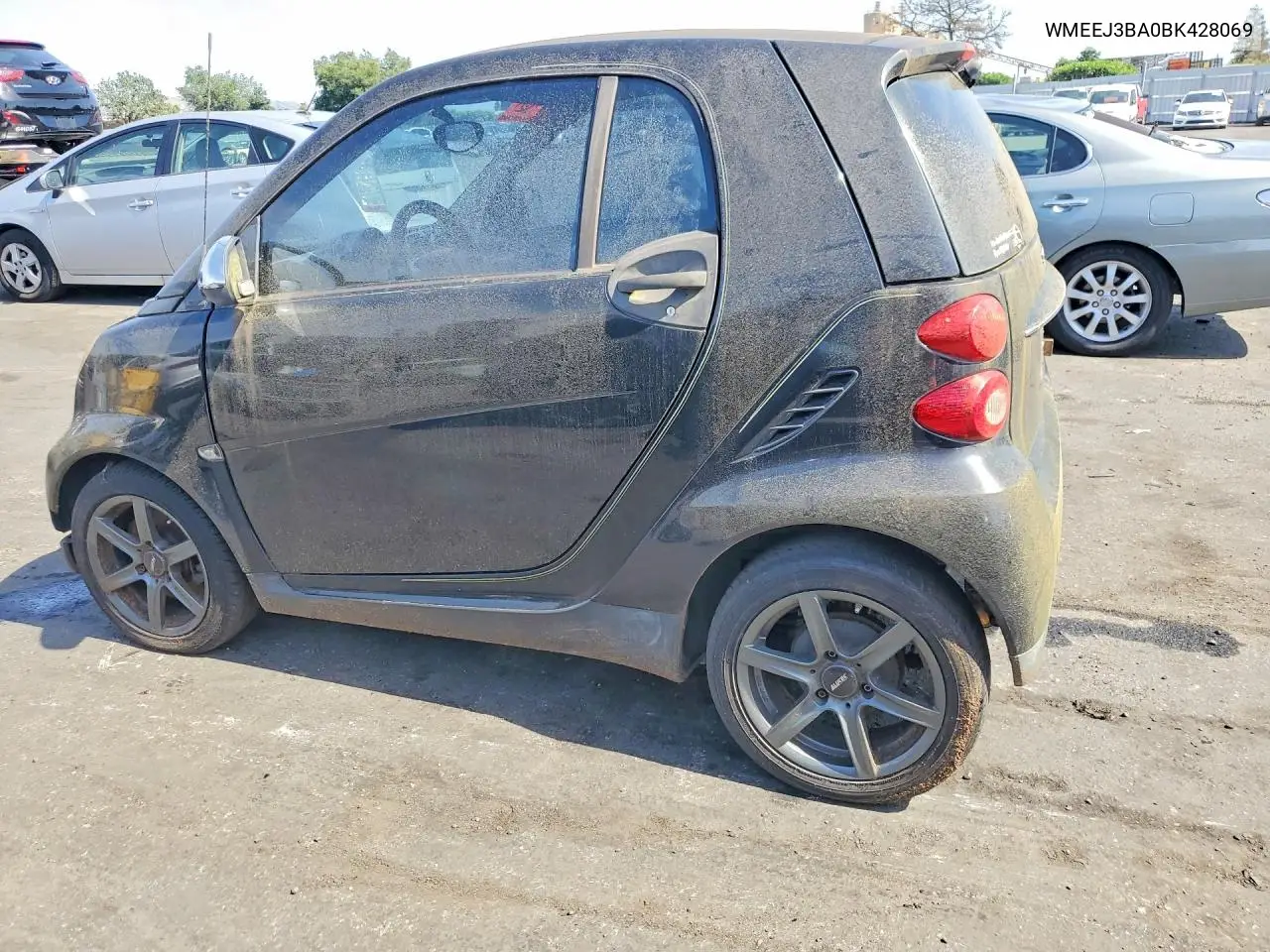 2011 Smart Fortwo Pure VIN: WMEEJ3BA0BK428069 Lot: 52061806