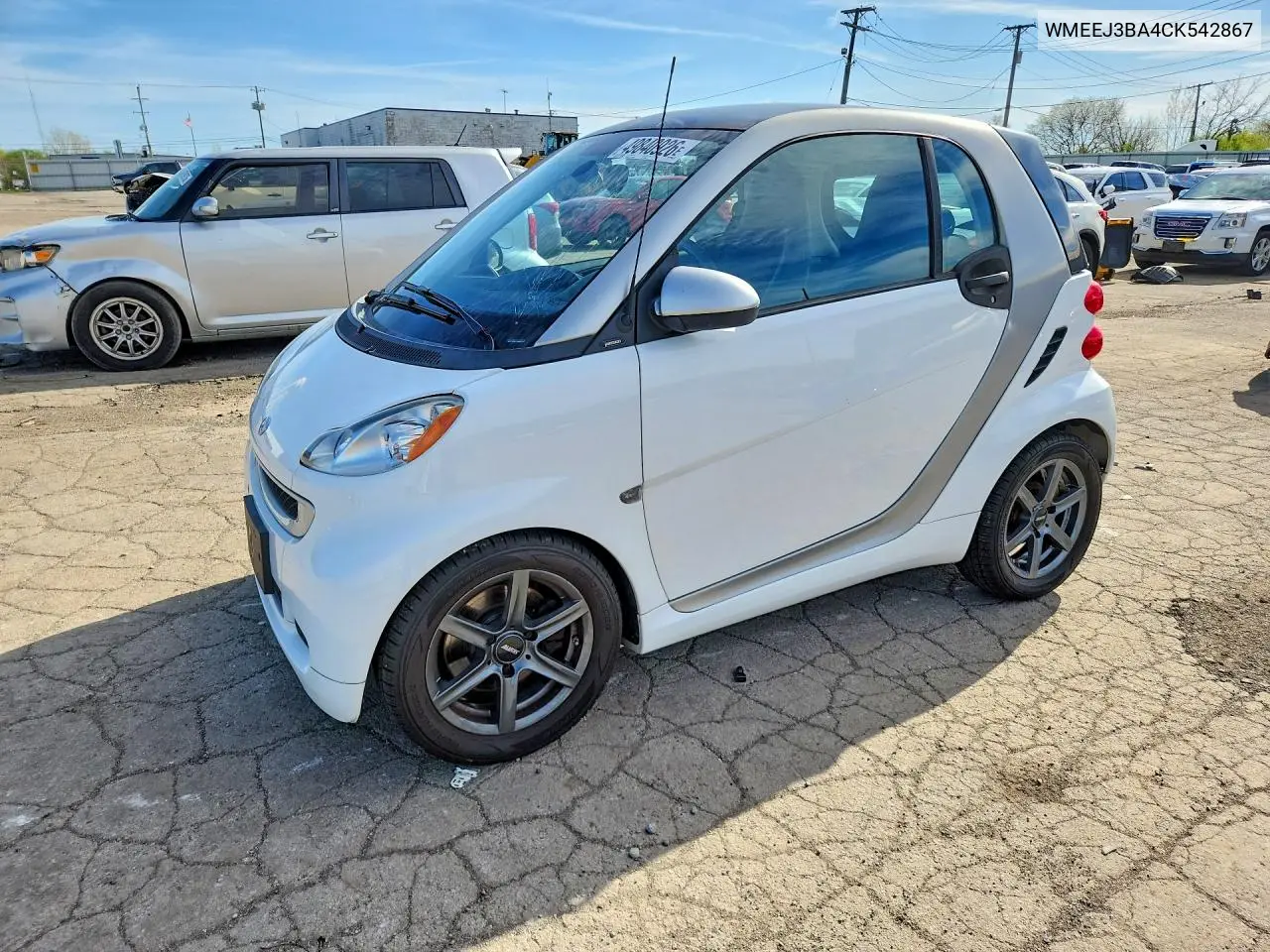 2012 Smart Fortwo Pure VIN: WMEEJ3BA4CK542867 Lot: 49840926