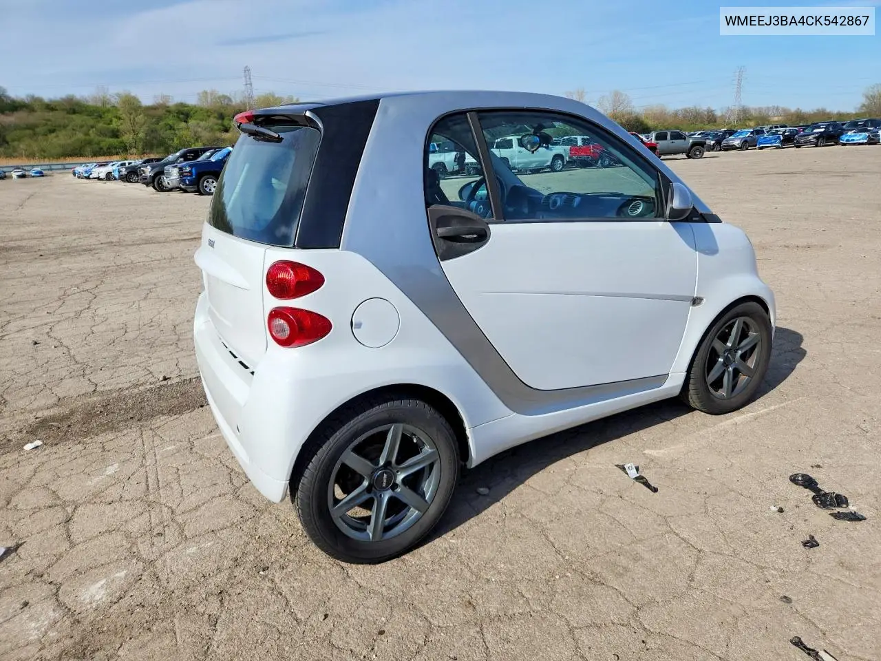 2012 Smart Fortwo Pure VIN: WMEEJ3BA4CK542867 Lot: 49840926