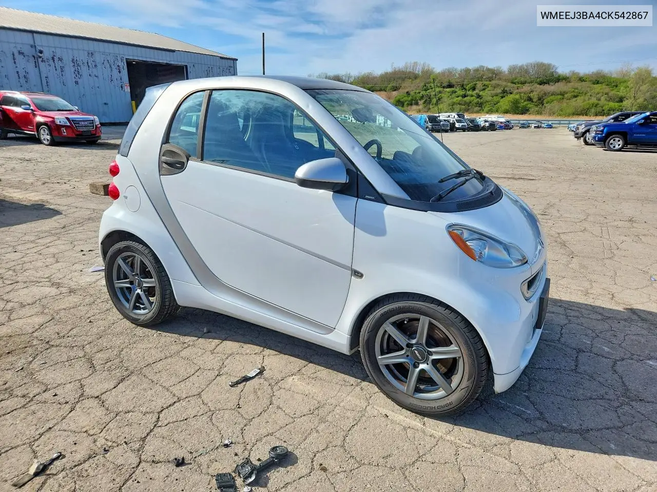 2012 Smart Fortwo Pure VIN: WMEEJ3BA4CK542867 Lot: 49840926