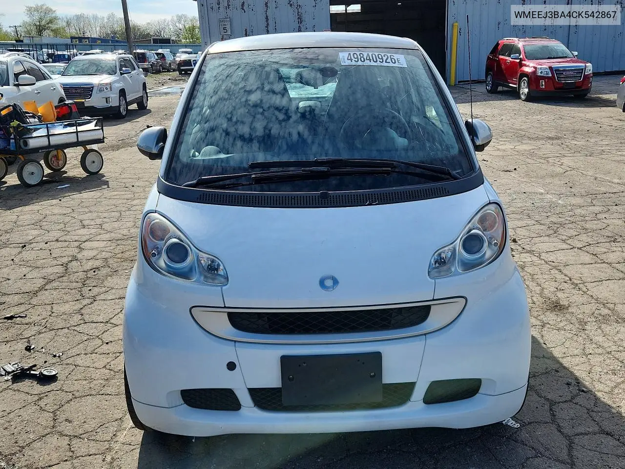 2012 Smart Fortwo Pure VIN: WMEEJ3BA4CK542867 Lot: 49840926