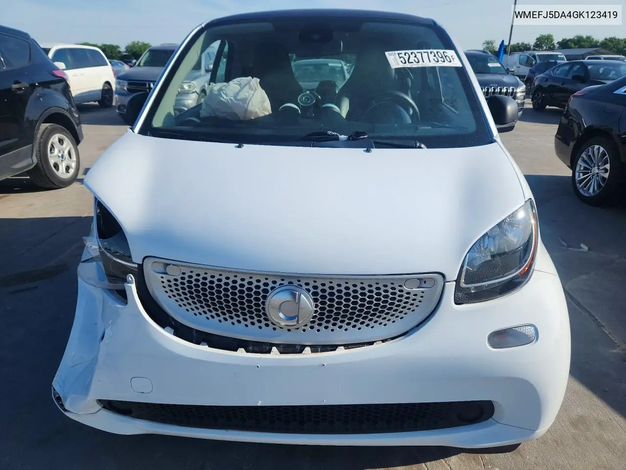 2016 Smart Fortwo VIN: WMEFJ5DA4GK123419 Lot: 52377396