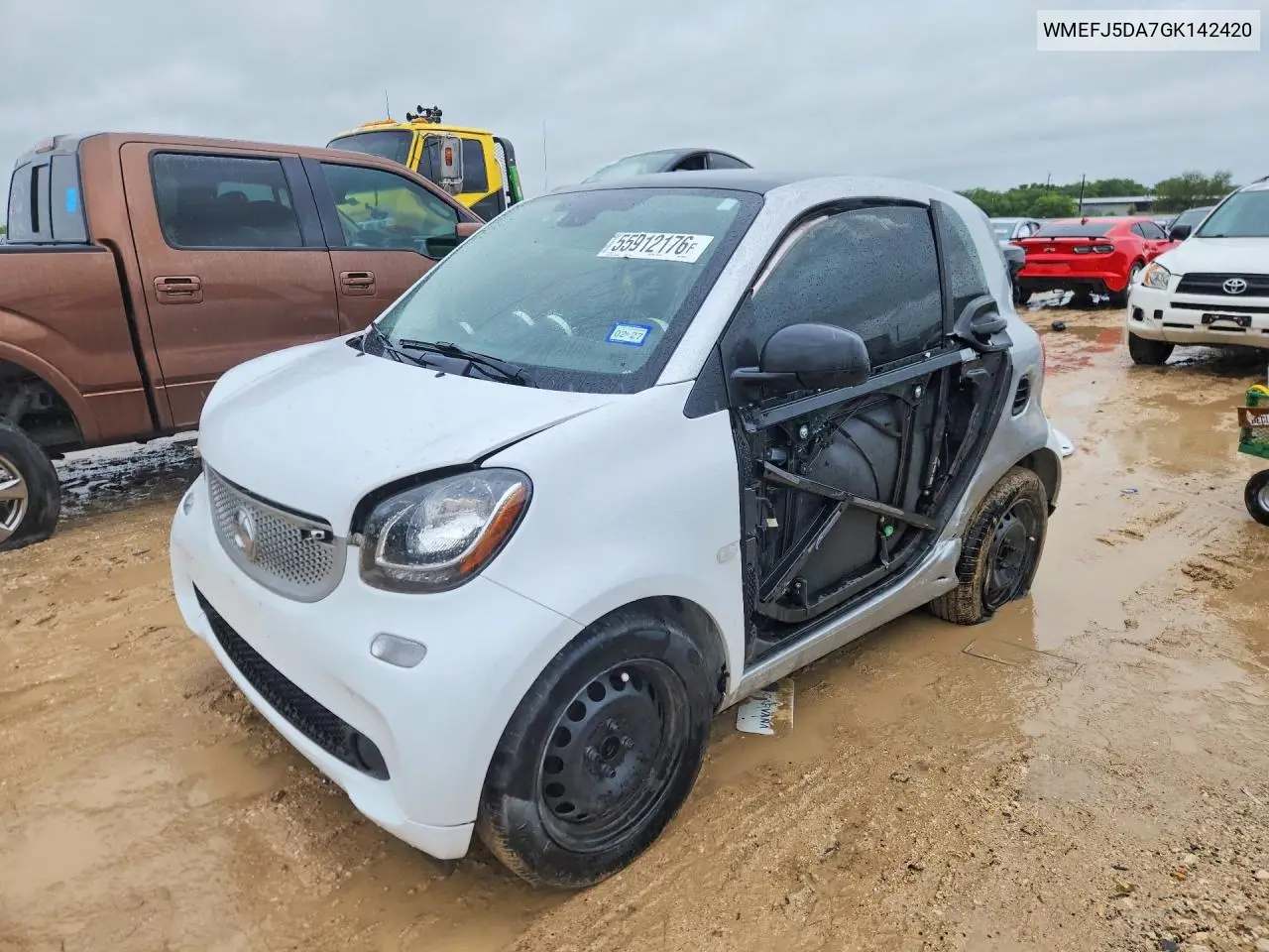2016 Smart Fortwo VIN: WMEFJ5DA7GK142420 Lot: 55912176