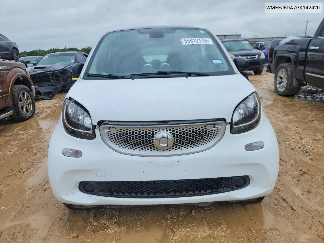 2016 Smart Fortwo VIN: WMEFJ5DA7GK142420 Lot: 55912176