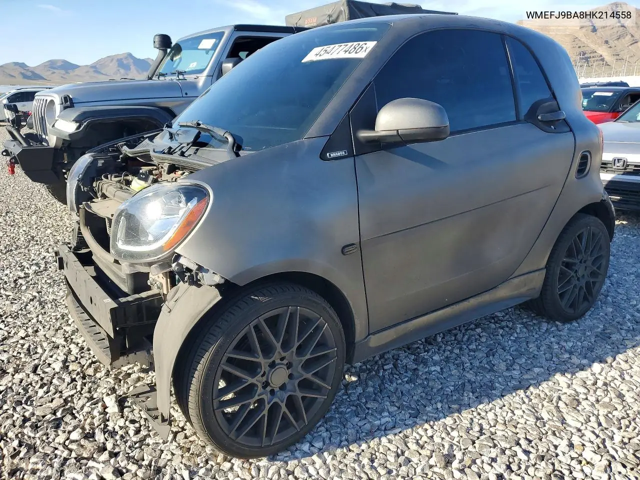2017 Smart Fortwo VIN: WMEFJ9BA8HK214558 Lot: 45477486